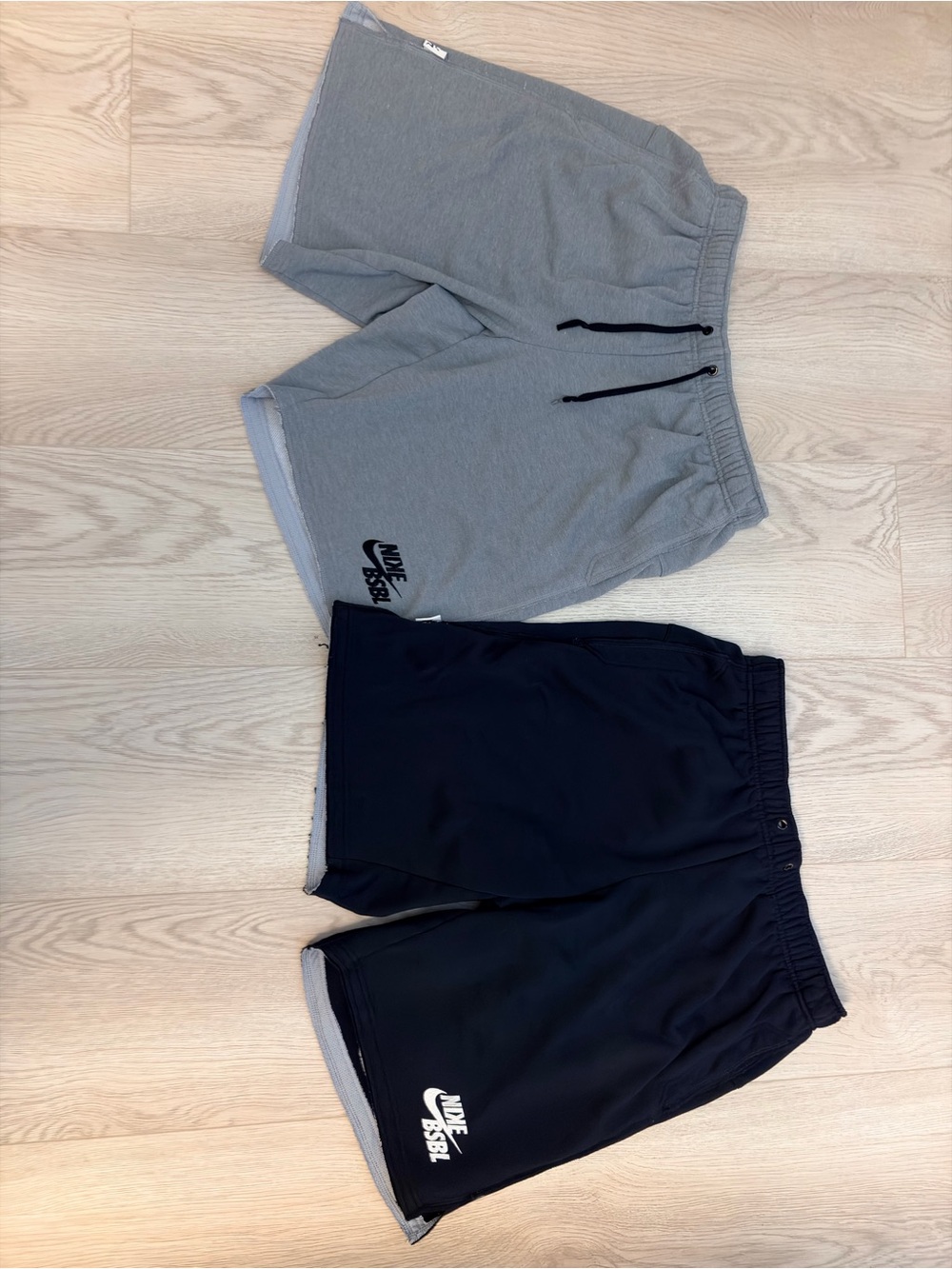 Vintage Men’s Nike BSBL Athletic Shorts - Gray and Black. Size XL
